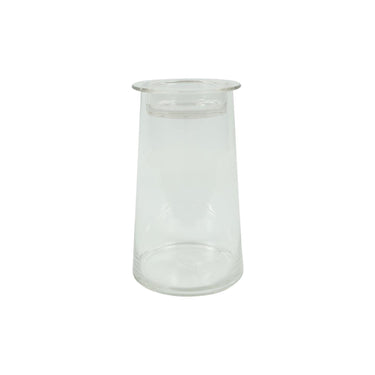 Countryfield deco glas hanny met komdeksel helder 14xh23,5cm