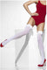 Fever kousen met witte strik - wit