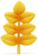 Lanco toys lanco rubberen bijtspeeltje - gouden blad - geel