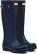 Hunter - regenlaarzen voor heren - original tall wellington - marineblauw - maat 45-46eu