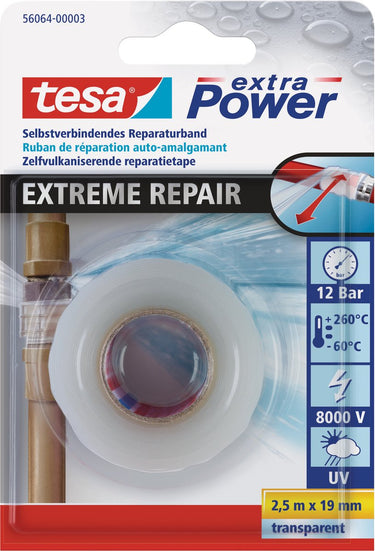Tesa extreme repair 56064-00003-00 reparatietape extra power transparant (l x b) 2.5 m x 19 mm 1 stuk(s)