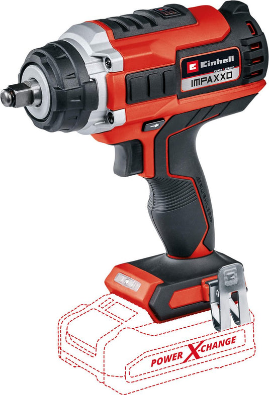 Einhell professional accu slagschroefmachine impaxxo 18 400 li solo - power x-change - 18 v li-ion - 400 nm - aandrijving met 3 versnellingen - koolborstelloze motor - excl. accu en lader