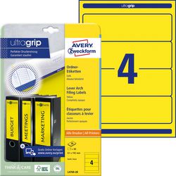 Ordneretiketten avery l4767-20 mat geel