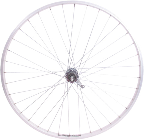 Achterwiel 28 x 1 4 aluminium Shimano remnaaf - zilver