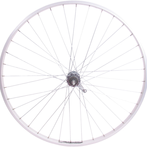 Achterwiel 28 x 1 4 aluminium Shimano remnaaf - zilver