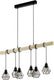 Eglo townshend 5 hanglamp - e27 - 100 cm - zwart bruin - fsc hout