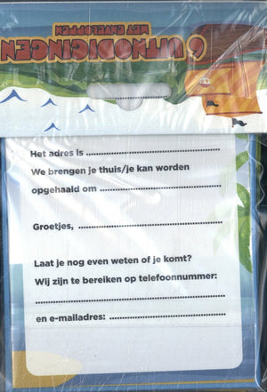 Interstat uitnodigingskaarten - piraten - 6st.