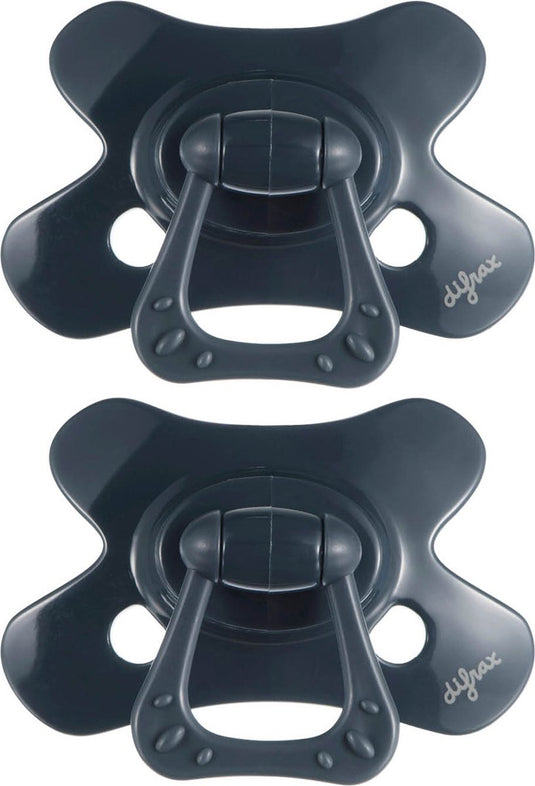 Difrax fopspeen natural - 18+ maanden - donkerblauw - 2 stuks