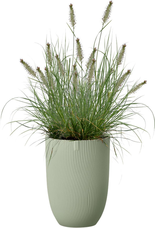 Elho sereh hoog 30 - bloempot voor binnen buiten - 100% gerecycled plastic - ø 29.5 x h 40.5 cm - scandinavisch groen