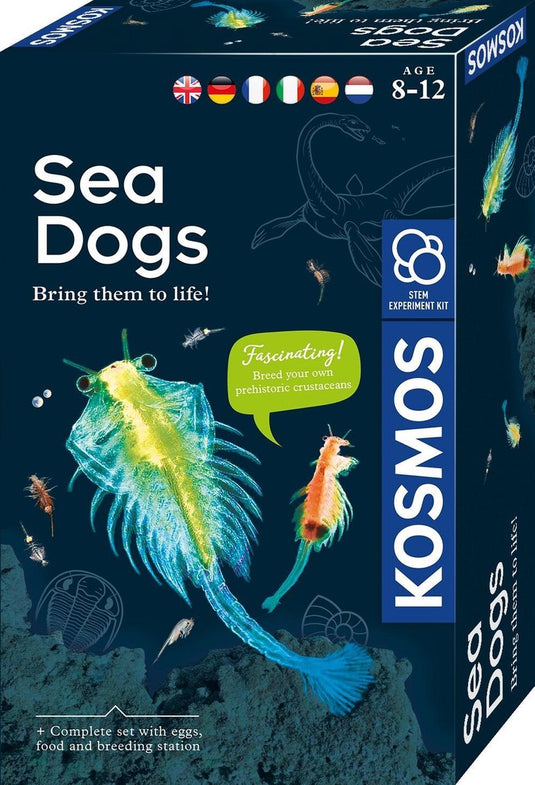 Kosmos sea dogs – experimenteerset – kweek je eigen pekelkreeftjes – inclusief eitjes, zout en vergrootglas – zoutwaterwezentjes ontdekken