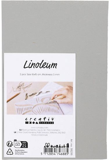 Creativ company http: www.cchobby.nl linoleum-afm-10x15-cm-dikte-3-mm-grijs-2-stuk-1-doos