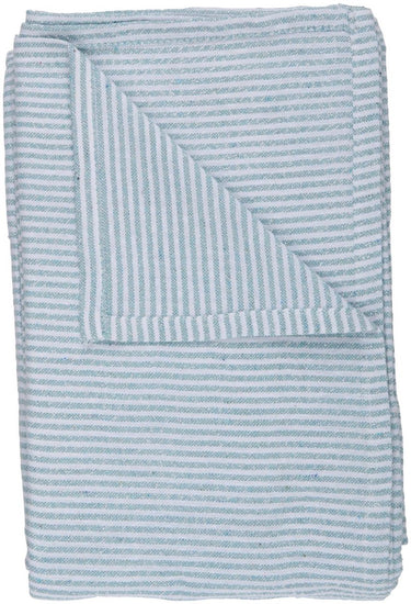 Arti casa tafelkleed 150x240 cm - tafelkleed gestreept - tafelkleed materiaal mix polyester katoen lurex - tafelkleed voor eettafel - wit en groen blauw