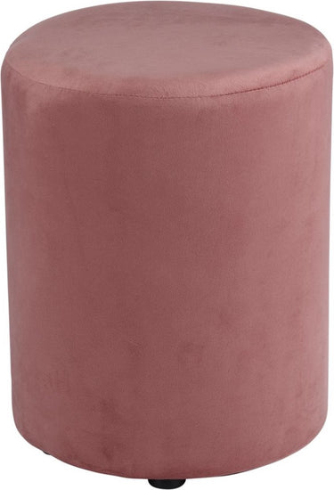 Arti casa poef rond velvet - ronde velvet poef 28x36 cm - compacte fauteuil of kruk - poef voor woonkamer en slaapkamer - roze