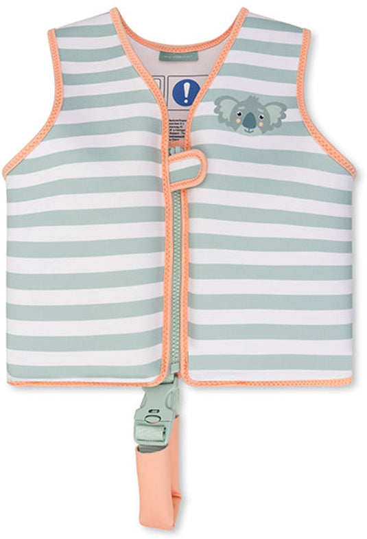 Swim essentials zwemvest - groen wit - resort stripe - 3 6 jaar