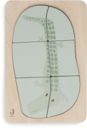 Jollein - houten puzzel - jungle jambo - croco - houten speelgoed - krokodil - 100% fsc