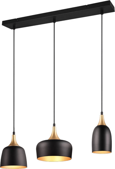 Trio chiraz hanglamp - zwart goud
