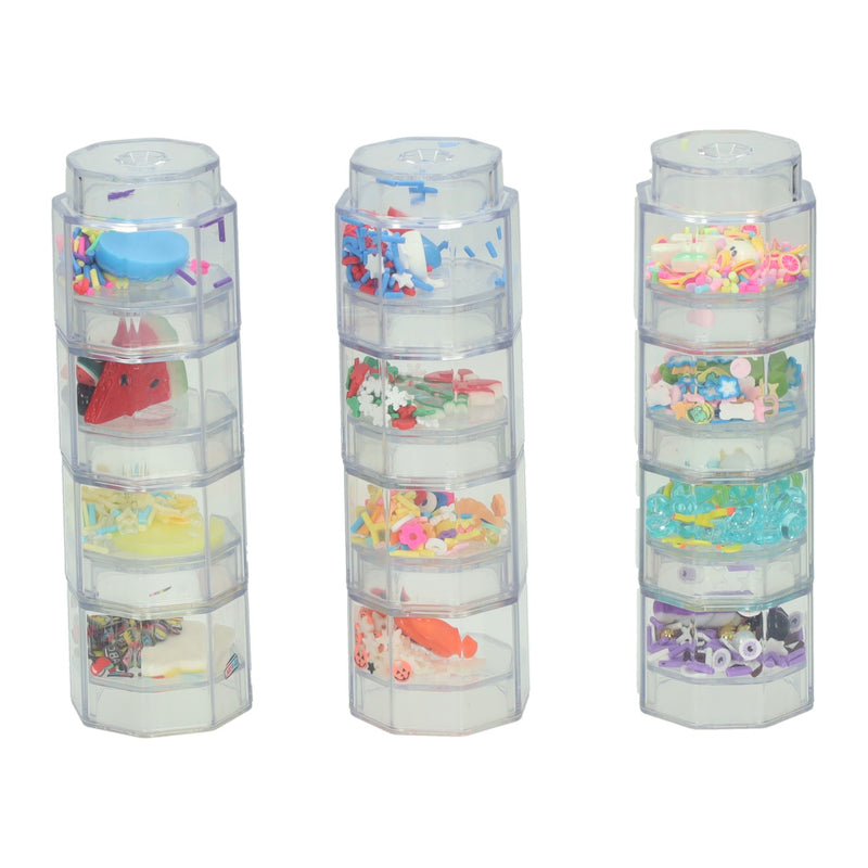 Load image into Gallery viewer, Albatros hengelsport glitter sprinkle stapelbare achthoeken - 12dlg
