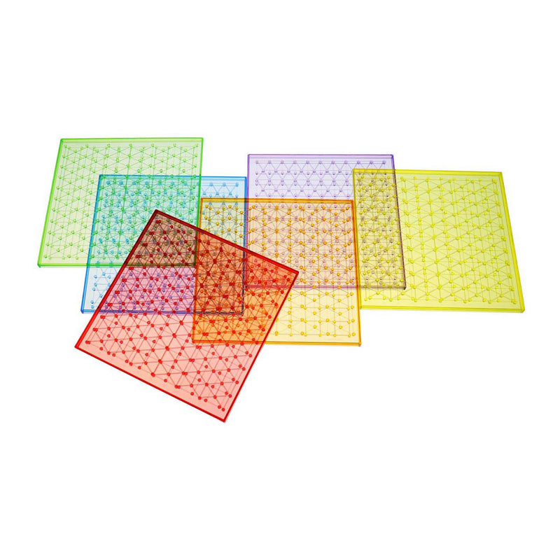 Load image into Gallery viewer, Transparant geometrisch bord - 6st.
