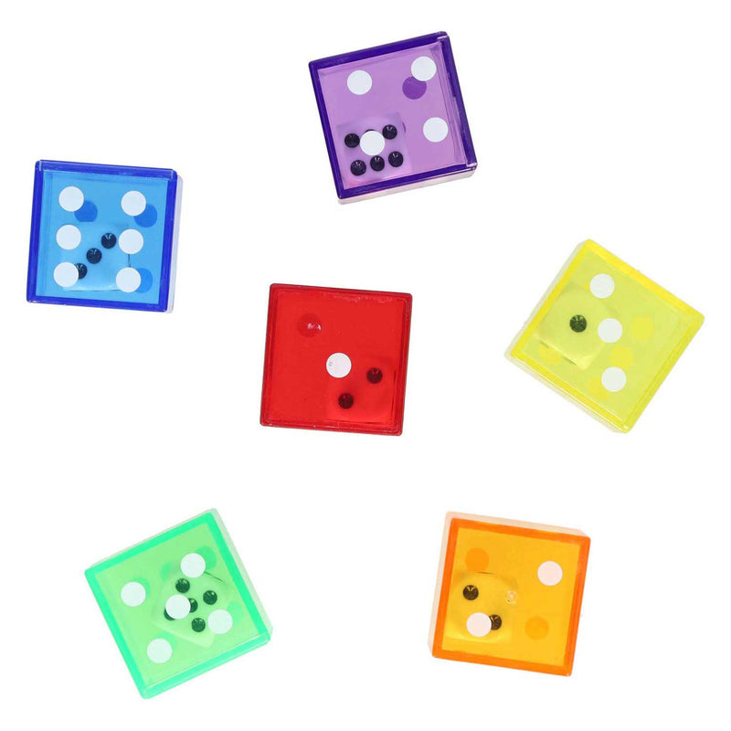 Load image into Gallery viewer, Transparante dubbele dobbelstenen 2in1 - 6st.
