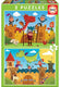 Educa - puzzel - 2 x 48 stuks - het drakenkasteel