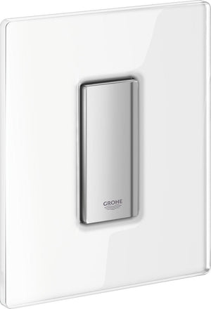 Grohe skate cosmopolitan urinoir bedieningsplaat met glas inclusief mechanisch functiedeel wit