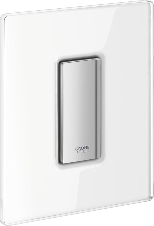 Grohe skate cosmopolitan urinoir bedieningsplaat met glas inclusief mechanisch functiedeel wit
