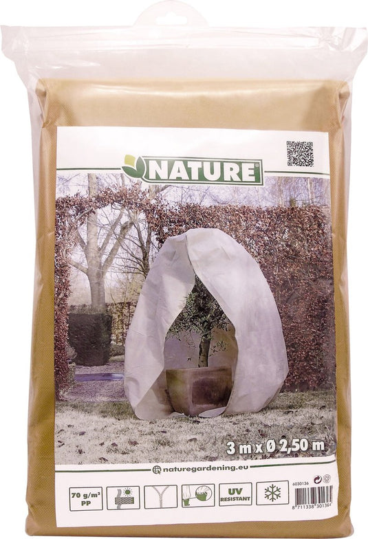 Nature - winterhoes - 300 x ø250cm - beige - afdekhoes - met rits
