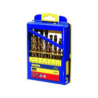 Irwin hss metaalboren 135° titanium, 19-delige set in metalen koffer: 1,0 - 10,0 mm in stappen van 0,5 mm - 10502603