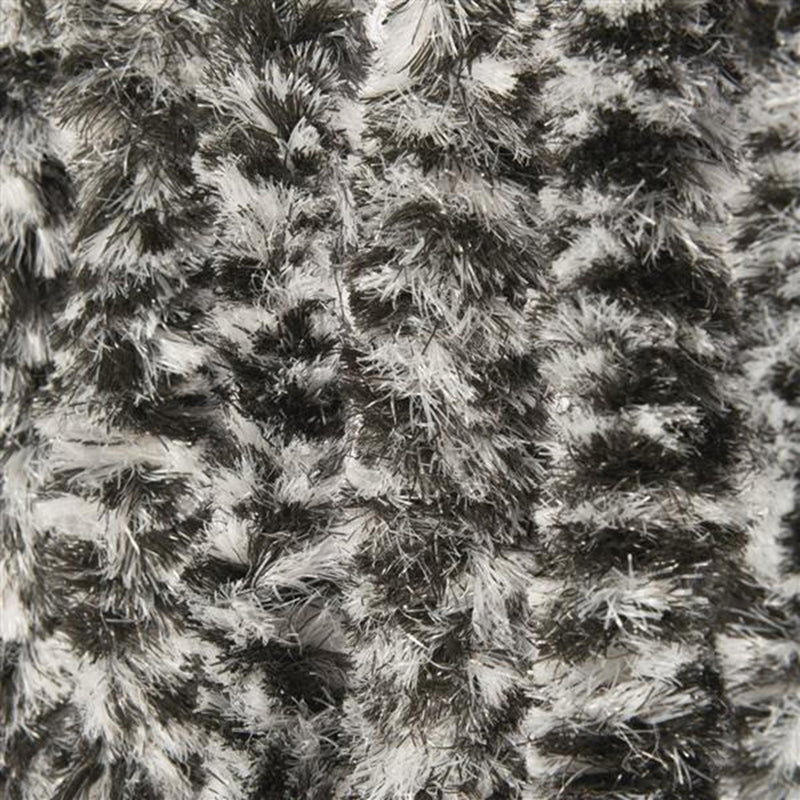 Afbeelding laden in galerijviewer, Wicotex kattenstaart deurgordijn 100x240cm zwart wit grijs
