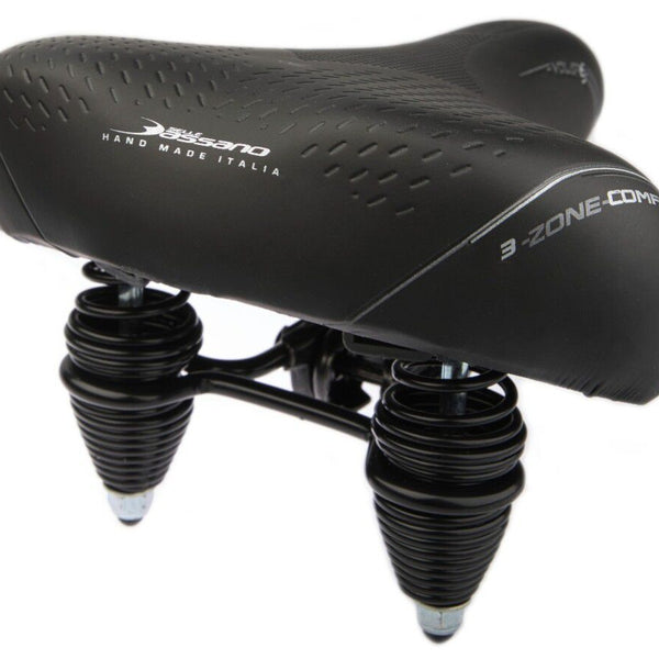 Selle Bassano zadel Volare XXL Cruiser zwart