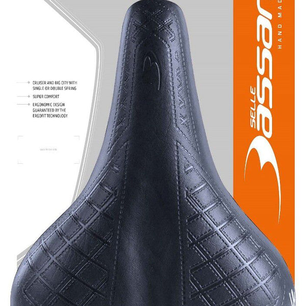 Selle Bassano Fietszadel Bassano Cafe Racer Bobber voor heren zwart