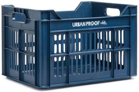 UrbanProof krat gerecycled kunststof 30l donkerblauw