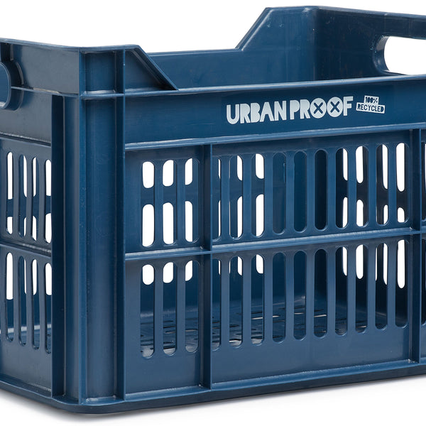 UrbanProof krat gerecycled kunststof 30l donkerblauw