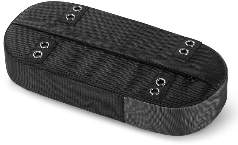 Load image into Gallery viewer, bagagedragerkussen Recycled 38 cm zwart grijs
