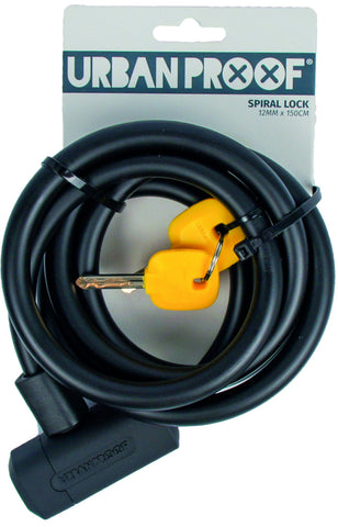 UrbanProof spiraalkabelslot 12mm 150cm zwart