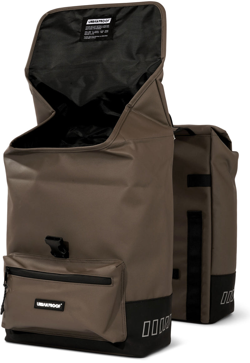 Load image into Gallery viewer, UrbanProof Urbanproof cargo dubbele fietstas 38 liter bruin
