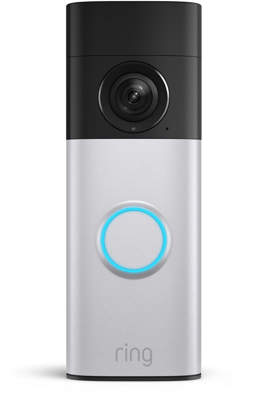 Ring videodeurbel plus op batterij (nieuwste generatie) - nickel silver - 2k video