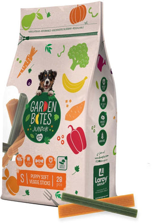 Garden bites duvoplus - soft veggie sticks hondensnacks - hondensnoepjes - vegetarisch glutenvrij - puppy small 28st
