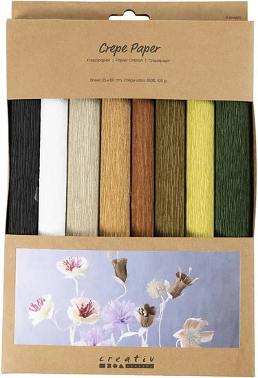 Creativ company crepepapier naturel - 8st.