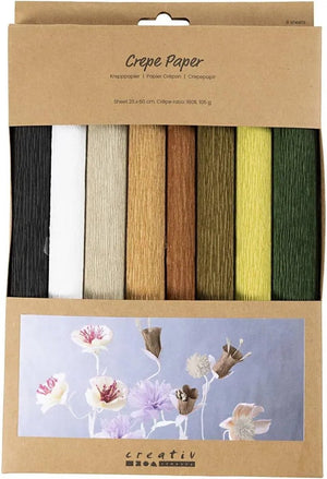 Creativ company crepepapier naturel - 8st.