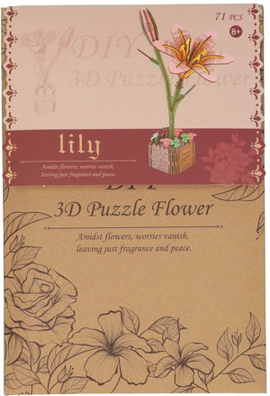 Lobbes speelgoed bv lobbes houten bouwpakket lelie 3d - creatief speelgoed bloemen.