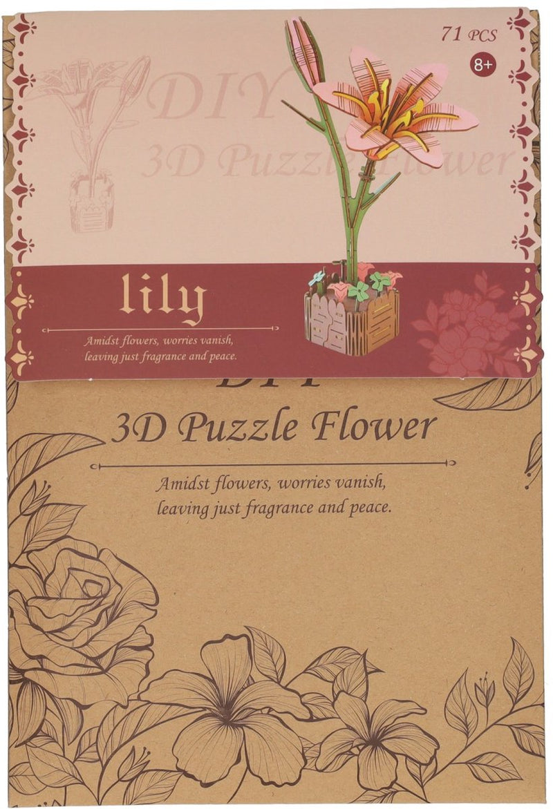Chargez l'image dans la visionneuse de la galerie, Lobbes speelgoed bv lobbes houten bouwpakket lelie 3d - creatief speelgoed bloemen.
