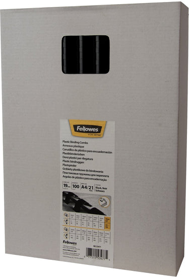 Fellowes inbindruggen 19 mm zwart
