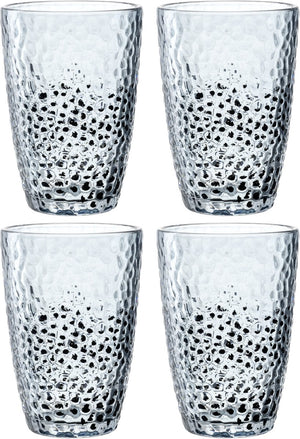 Leonardo matera longdrinkglas 340ml blauw - set 4