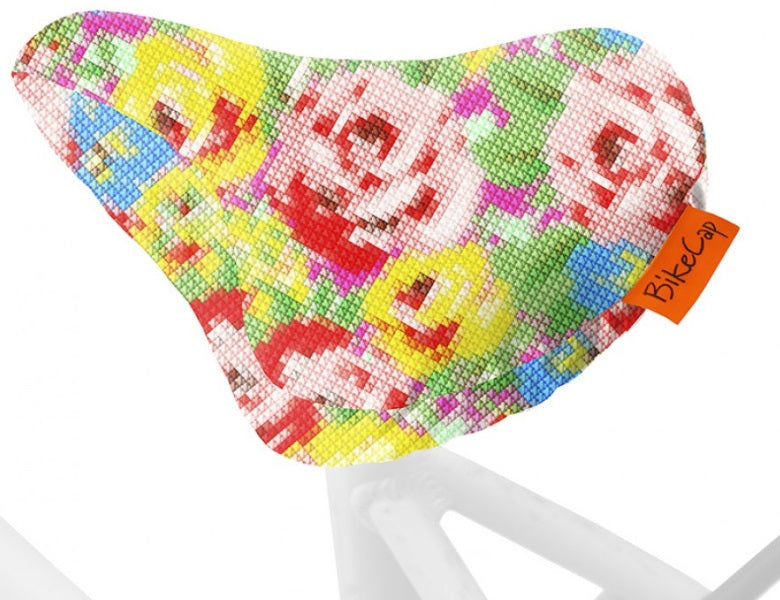 Load image into Gallery viewer, Bikecap Zadeldek Stitchy Flowers
