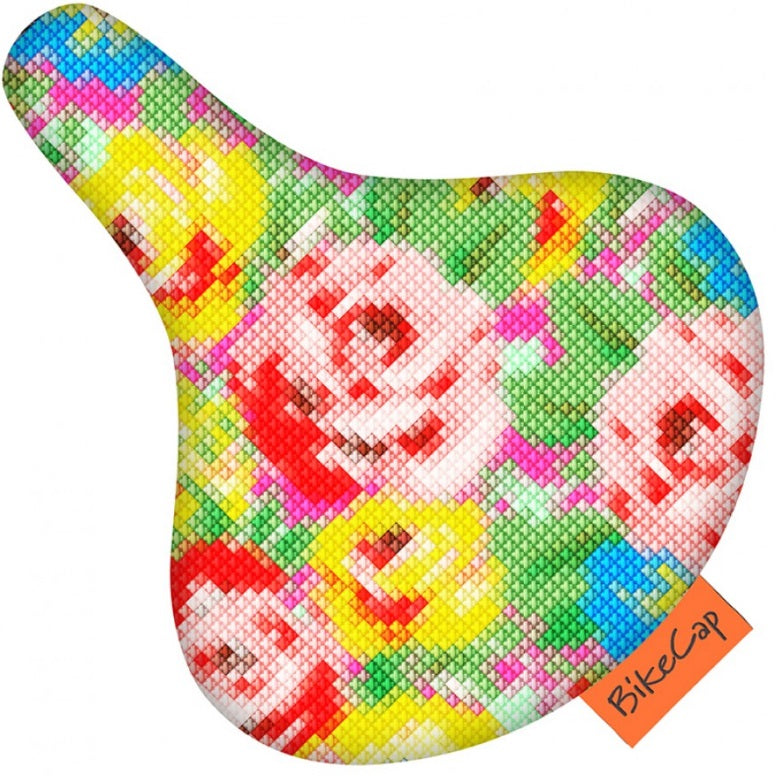 Load image into Gallery viewer, Bikecap Zadeldek Stitchy Flowers
