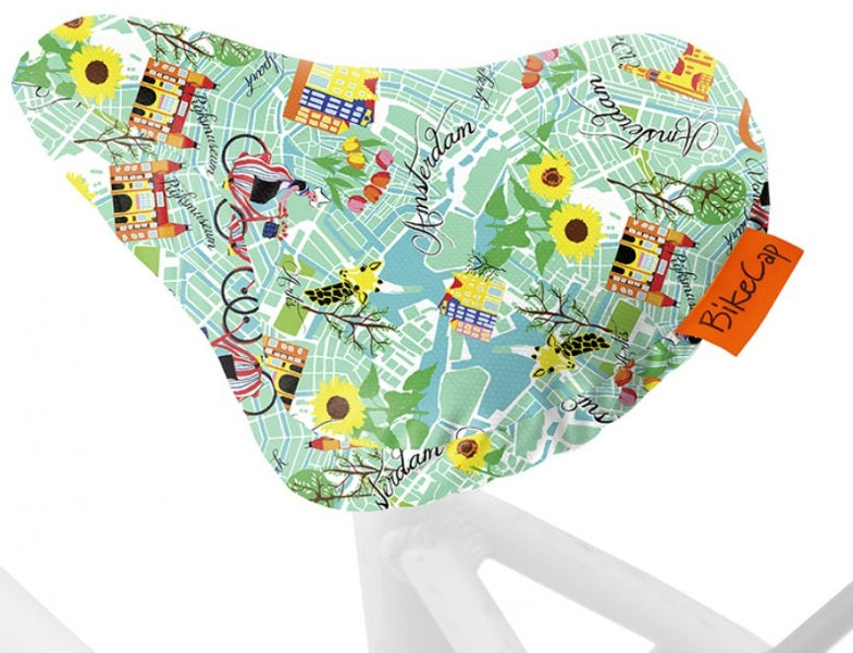 Load image into Gallery viewer, Bikecap Zadeldek Get Lost Amsterdam

