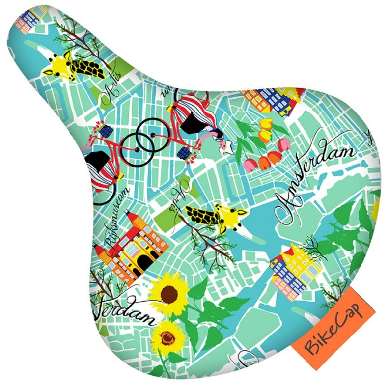 Load image into Gallery viewer, Bikecap Zadeldek Get Lost Amsterdam
