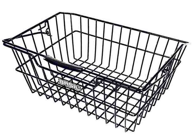 Load image into Gallery viewer, Basil Cairo Luxe - fietsmand - achterop - zwart
