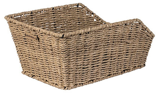 Basil Cento Rattan Look WSL - fietsmand - achterop - inclusief Basil WSL systeem - lichtbruin